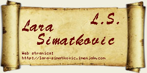Lara Simatković vizit kartica